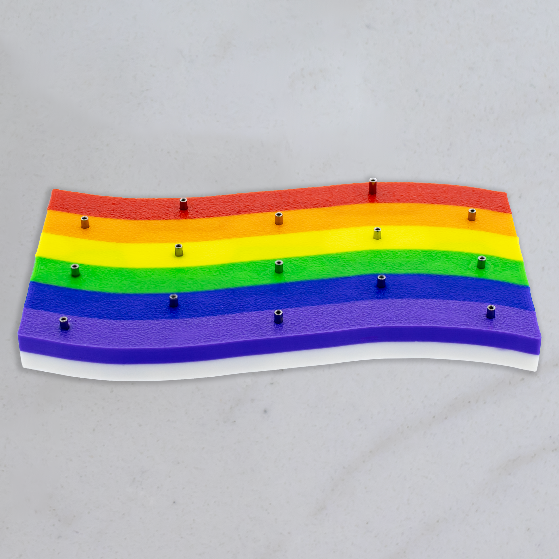 Rainbow Pride Wavy Flag Jewelry Display – Holds 15 Replacement Ends