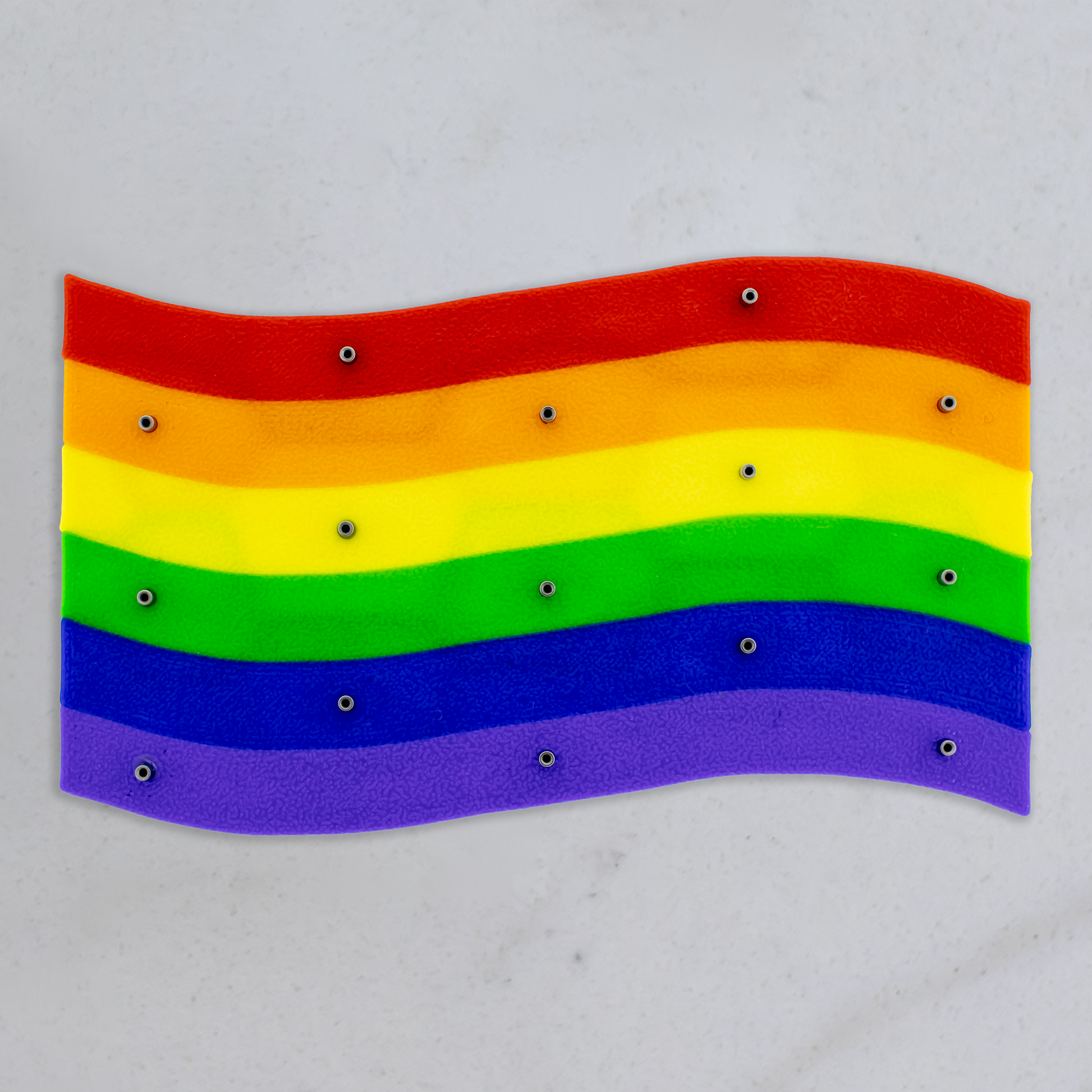 Rainbow Pride Wavy Flag Jewelry Display – Holds 15 Replacement Ends