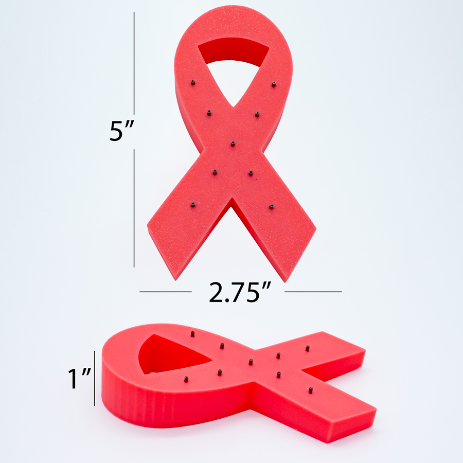 Awareness Ribbon Jewelry Display – Holds 9 Replacement Ends
