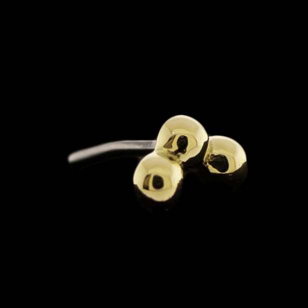 Triplu - 14KT Gold Threadless End - Pierced Addiction