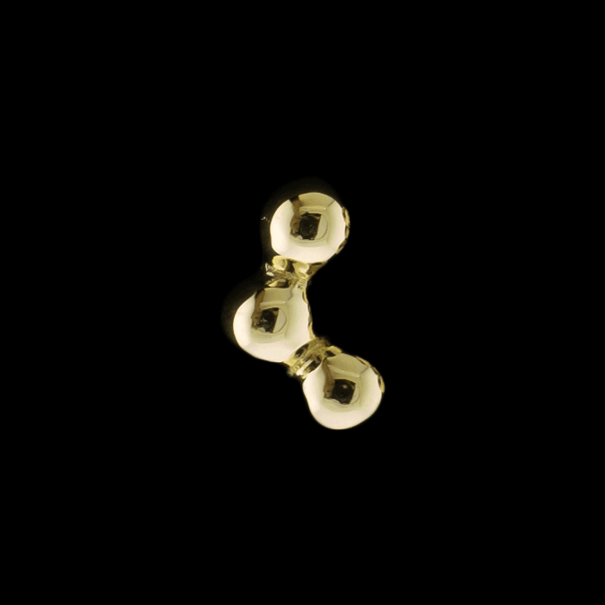 Triplu - 14KT Gold Threadless End - Pierced Addiction