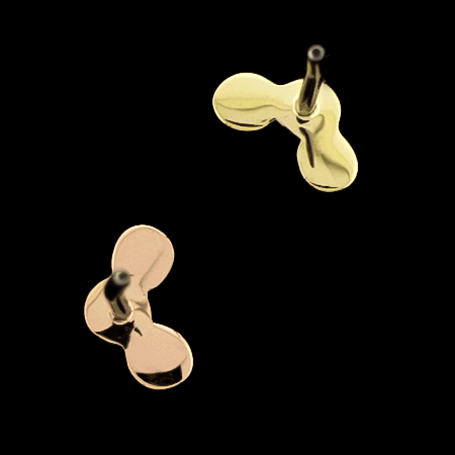 Triplu - 14KT Gold Threadless End - Pierced Addiction