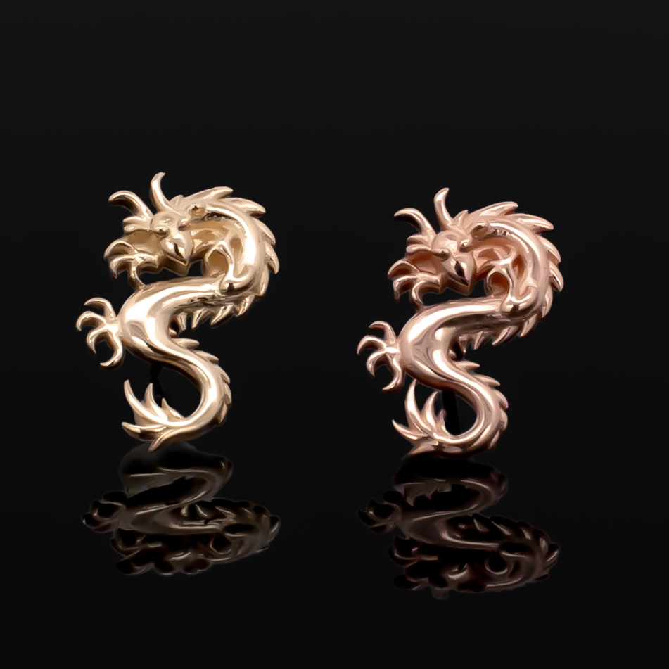 Draco - 14kt Gold Threadless End - Pierced Addiction