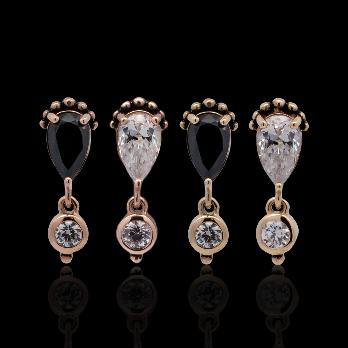 Verona - 14kt Gold Threadless End - Pierced Addiction
