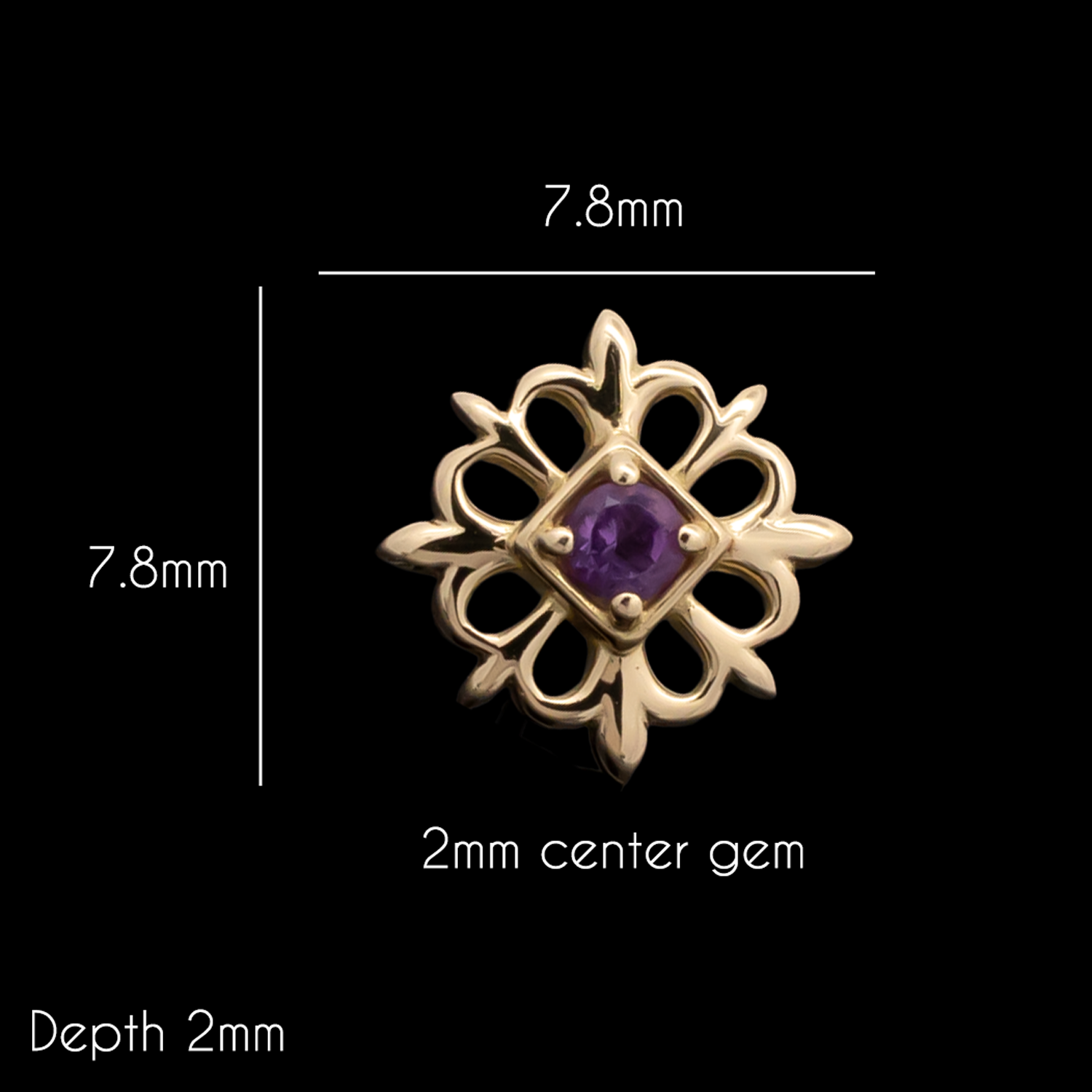 Olivia - 18kt Gold Threadless End