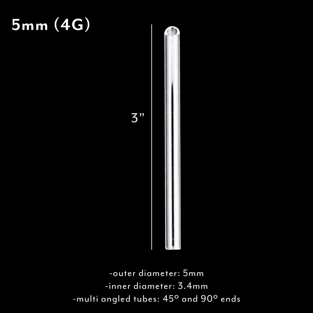 Glass Receiving Tubes - Pierced Addiction