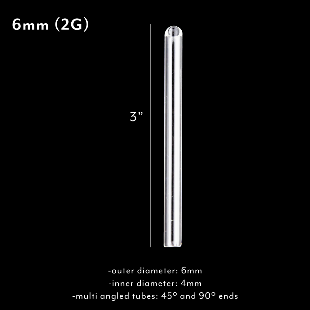 Glass Receiving Tubes - Pierced Addiction