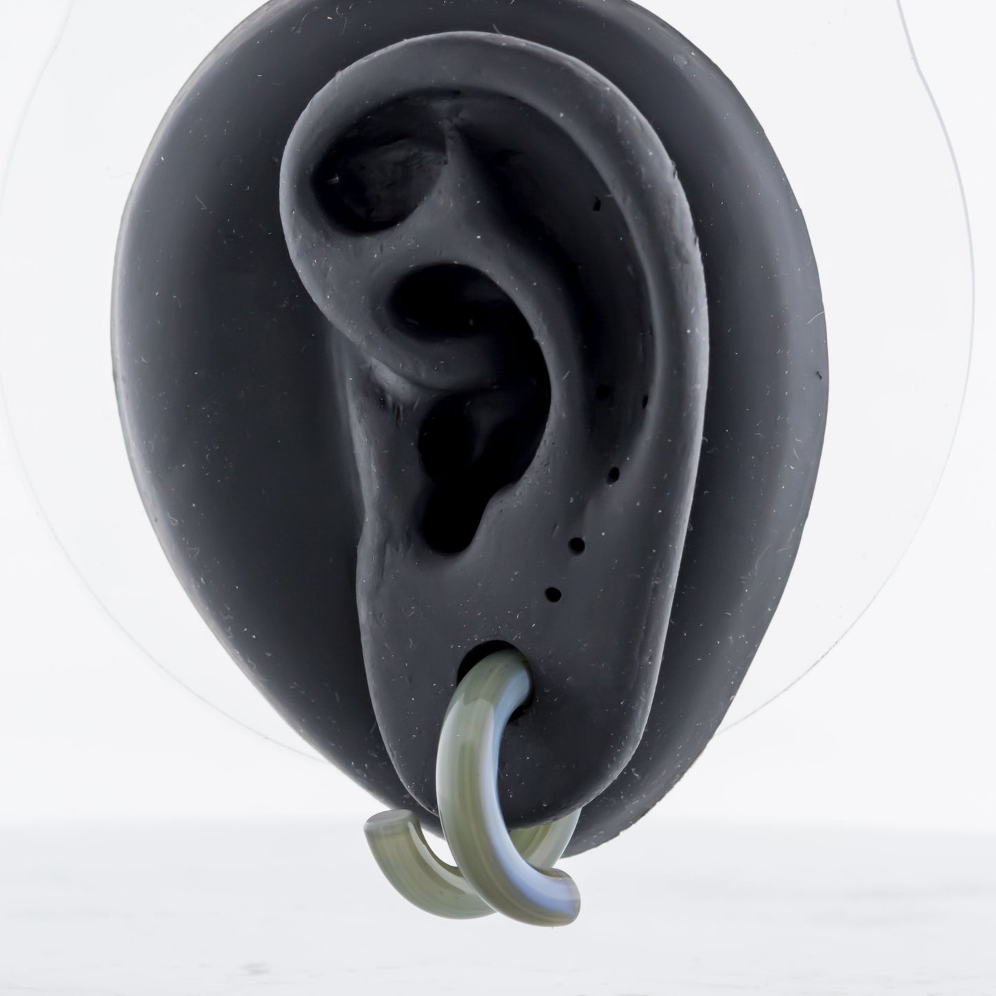 Fade to Black Borosilicate Glass Coil Ear Hangers – 8G–2G - Pierced Addiction