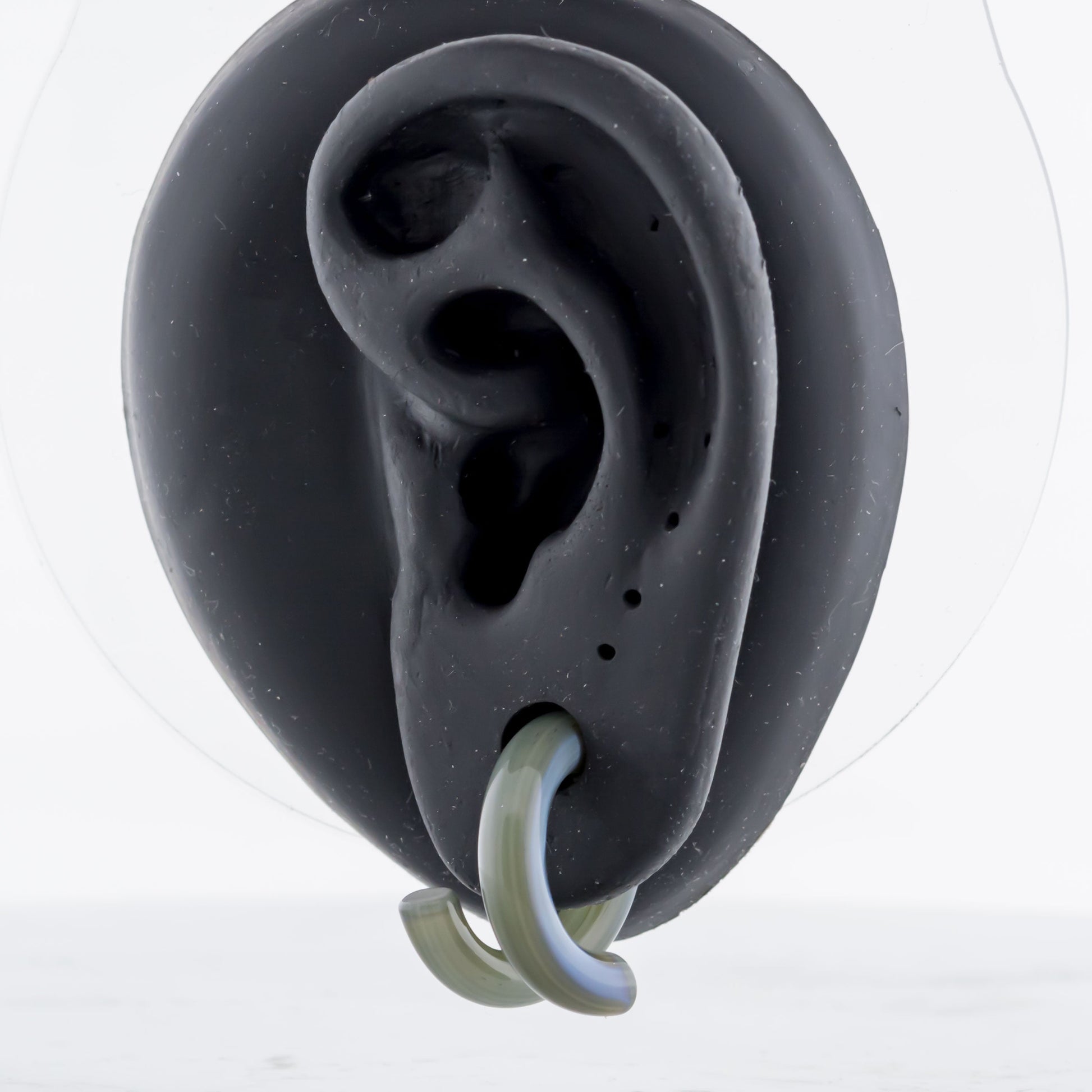 Fade to Black Borosilicate Glass Coil Ear Hangers – 8G–2G - Pierced Addiction