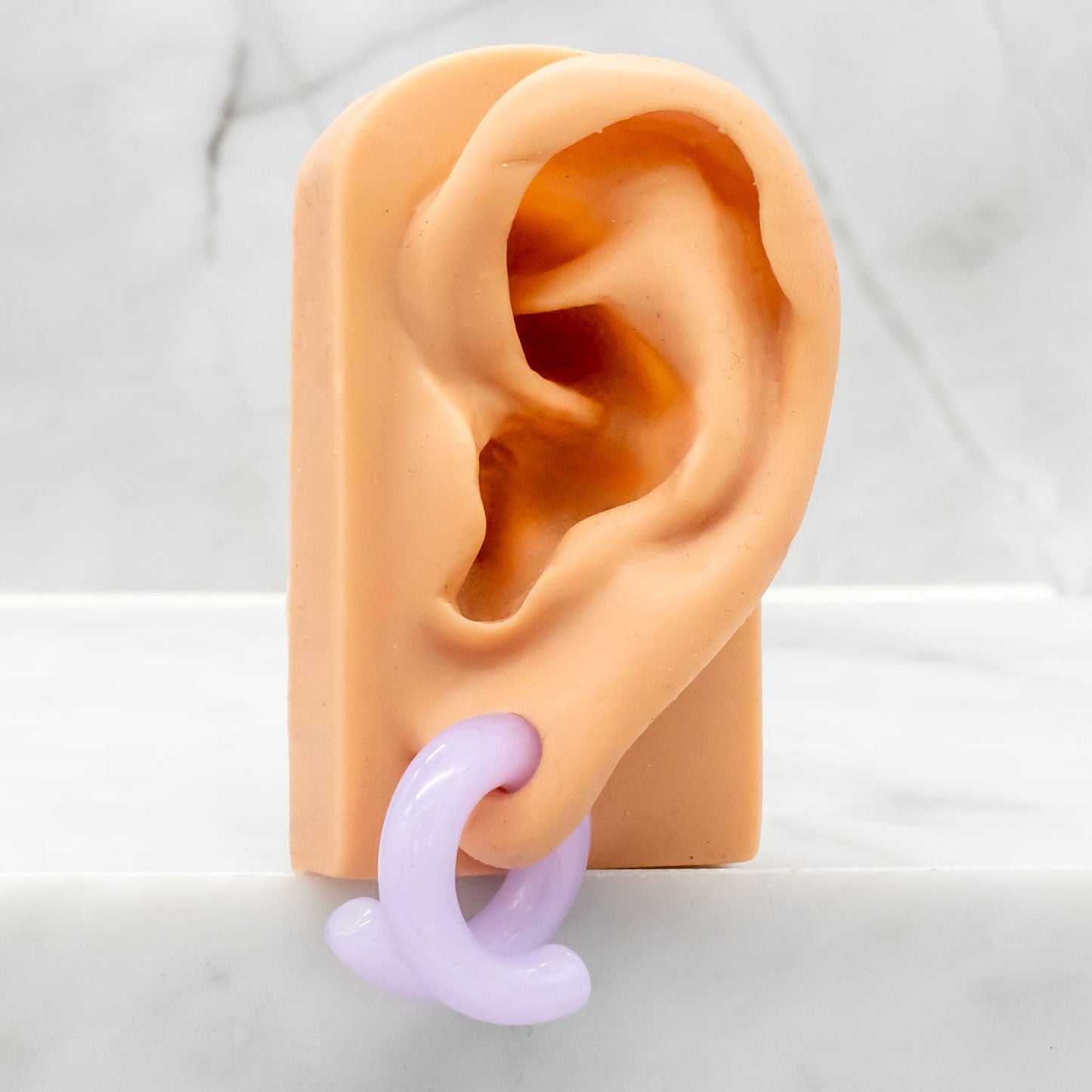 Pink Slyme Borosilicate Glass Coil Ear Hangers – Handmade USA, 8G–2G - Pierced Addiction