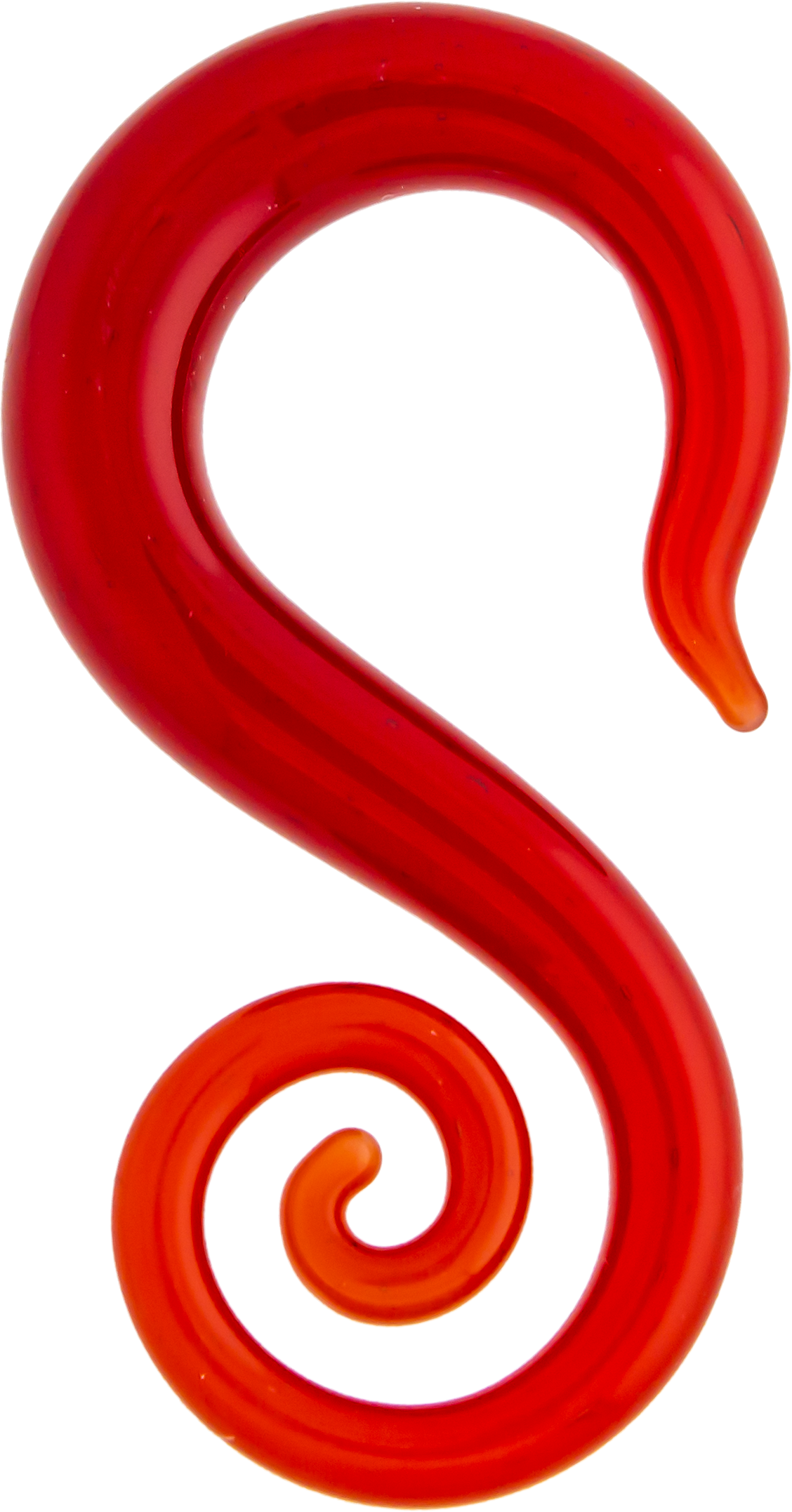 Electric Red Borosilicate Glass Seahorse Ear Hangers – 8G-2G - Pierced Addiction