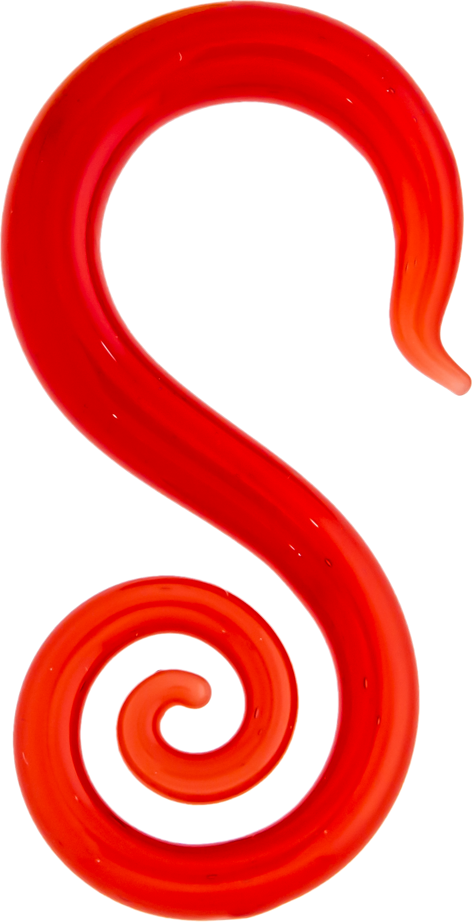 Electric Red Borosilicate Glass Seahorse Ear Hangers – 8G-2G - Pierced Addiction