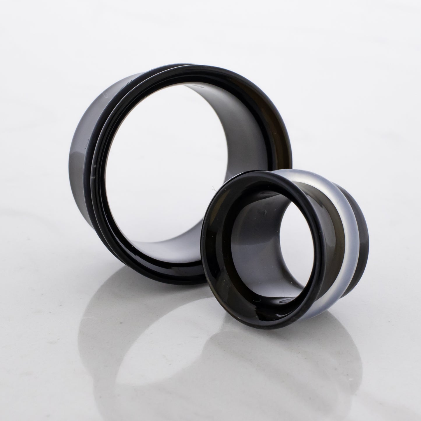 Pair Black Single Flare Tunnels - Pierced Addiction