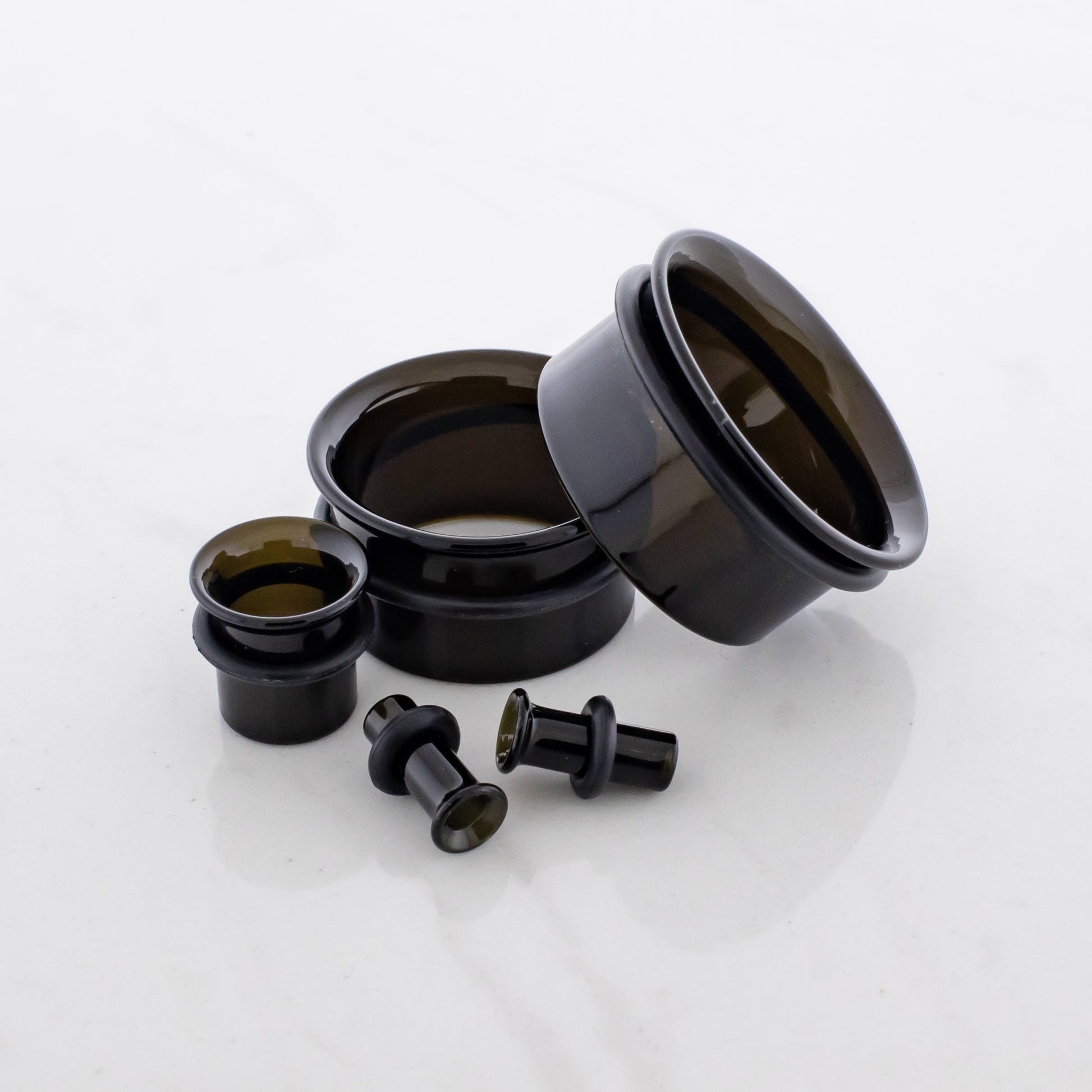 Pair Black Single Flare Tunnels - Pierced Addiction