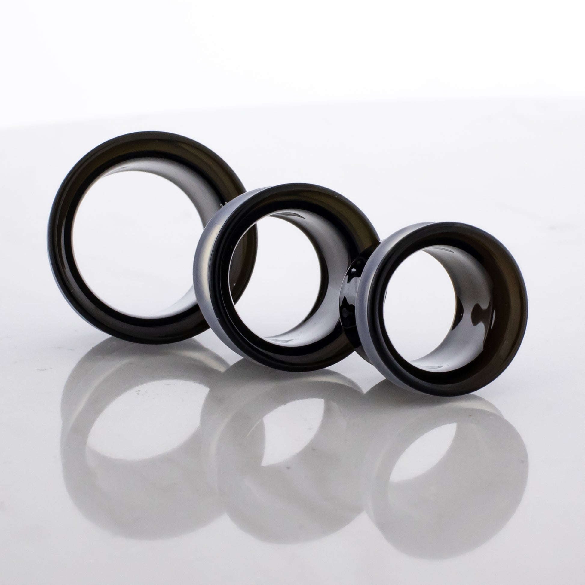 Pair Black Single Flare Tunnels - Pierced Addiction