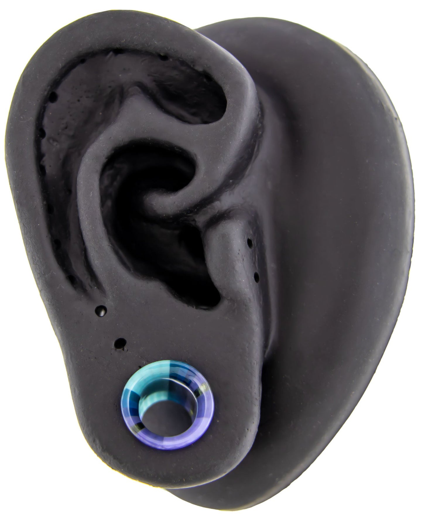 Pair Glass Double Flare Tunnels - Purple Waters - Pierced Addiction