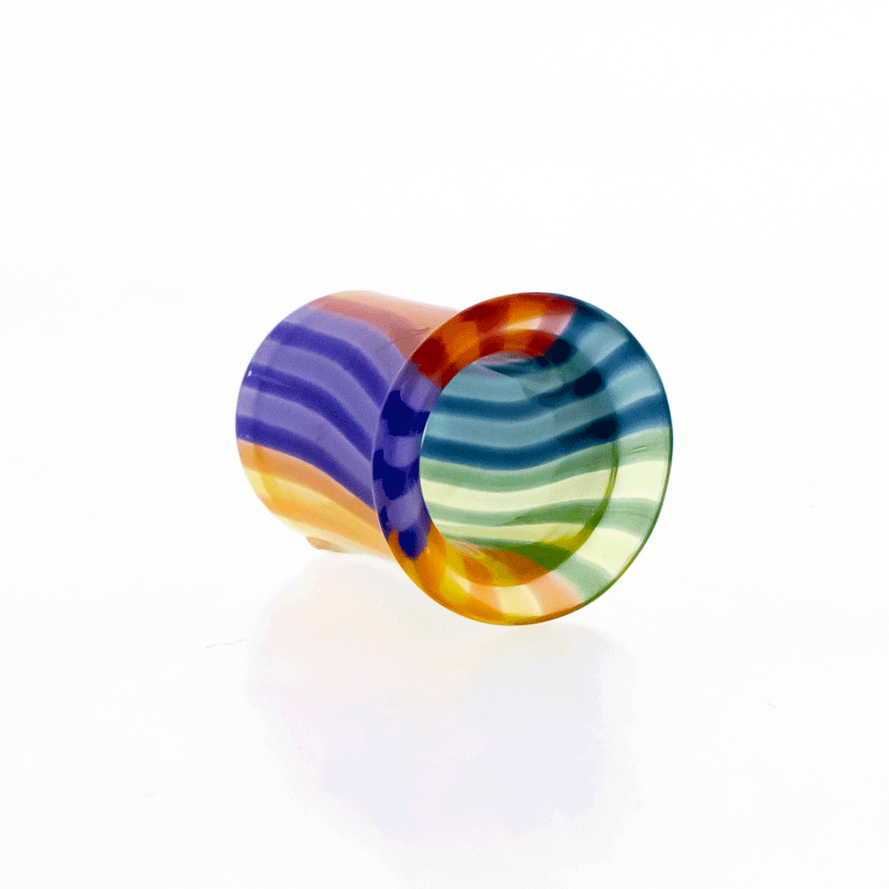 Pair Unicorn Poop Borosilicate Glass Tunnels - Pierced Addiction