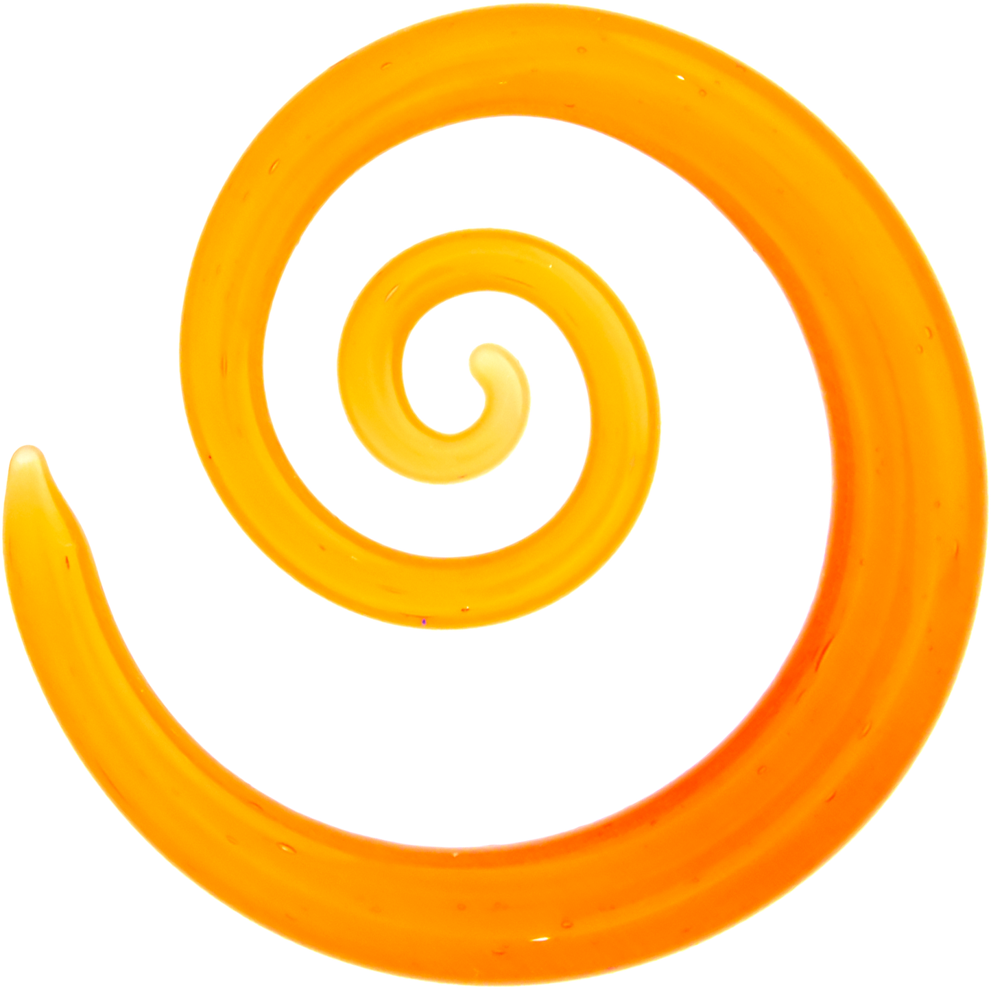 Borosilicate Glass Spiral – Peach 8G–2G Handmade Lightweight Glass Earrings - Pierced Addiction