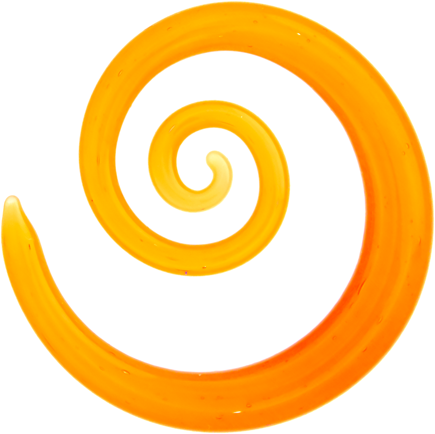 Borosilicate Glass Spiral – Peach 8G–2G Handmade Lightweight Glass Earrings - Pierced Addiction