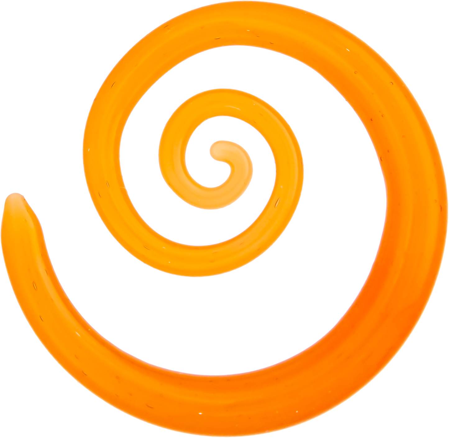 Borosilicate Glass Spiral – Peach 8G–2G Handmade Lightweight Glass Earrings - Pierced Addiction