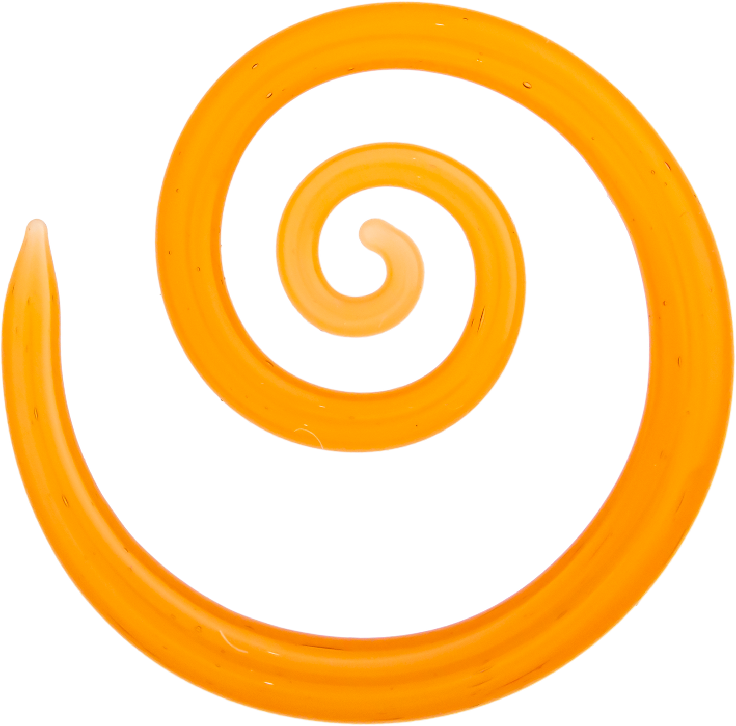 Borosilicate Glass Spiral – Peach 8G–2G Handmade Lightweight Glass Earrings - Pierced Addiction