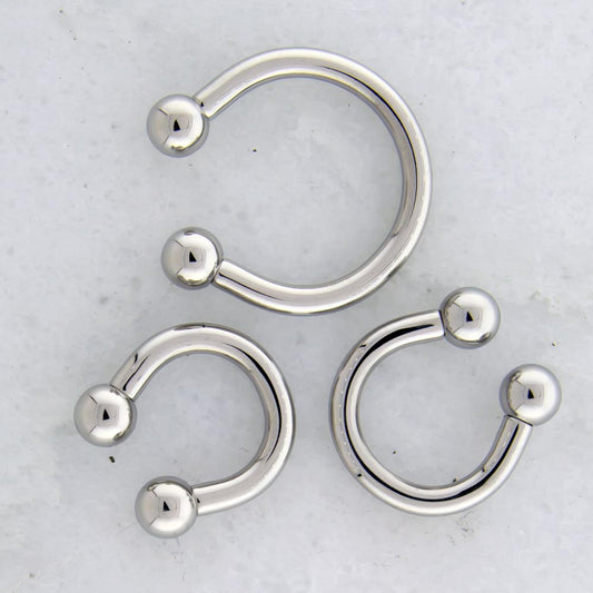 Steel Internally Threaded 10G Horseshoe - Pierced Addiction