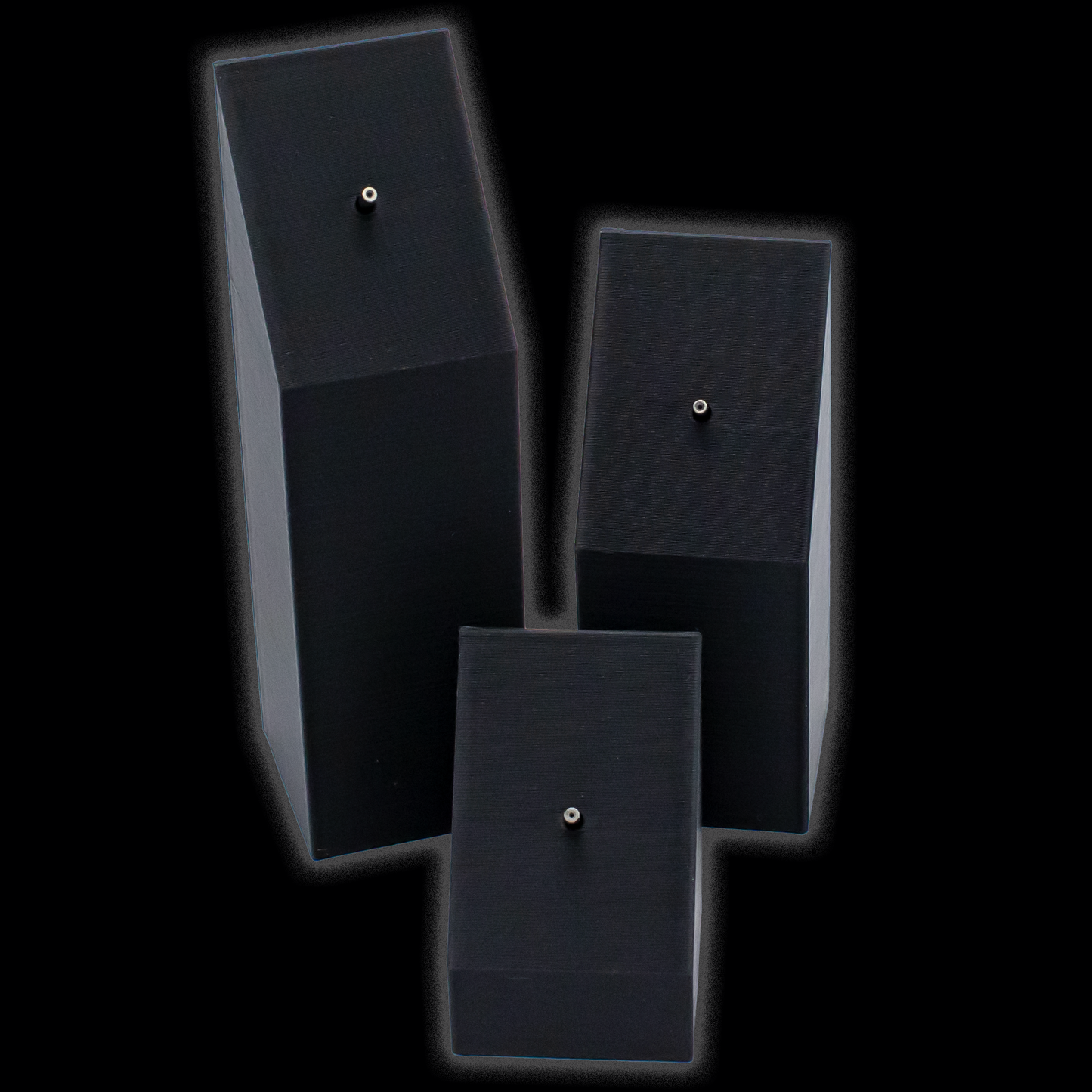 Set of 3 Display Stands- Holds Replacement Ends- Black