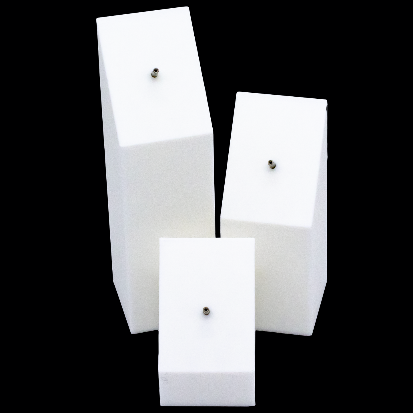 Set of 3 Display Stands- Holds Replacement Ends- White