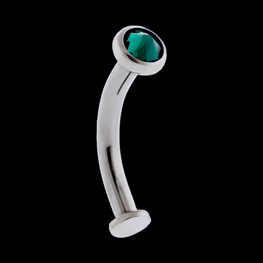 Titanium Internally Threaded Floating Navel w/ Bezel Set Gem Disc (Copy)