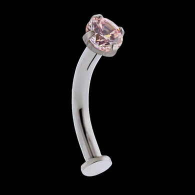 Titanium Internally Threaded Floating Navel w/ Round Gem