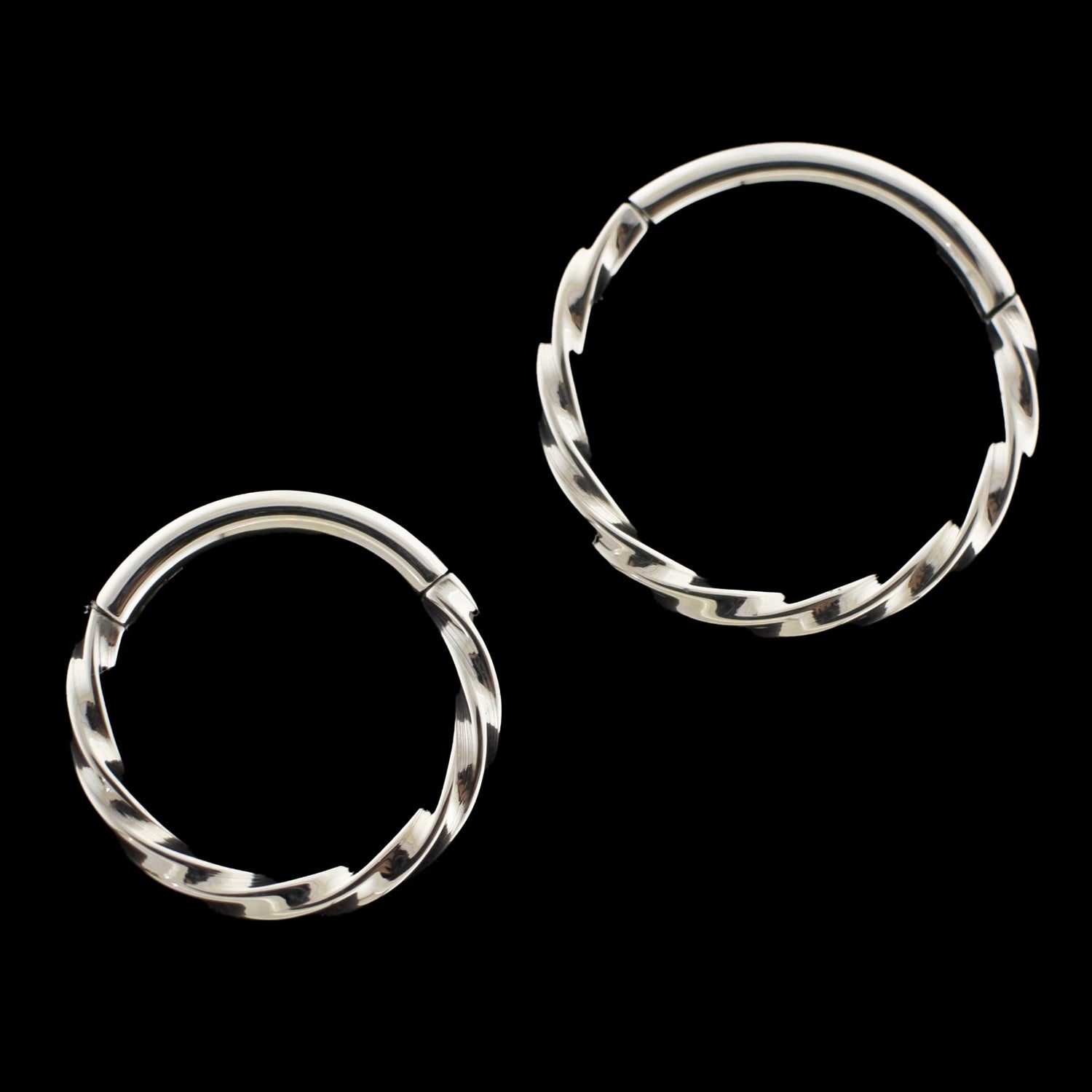 Twist- Titanium Hinged Ring