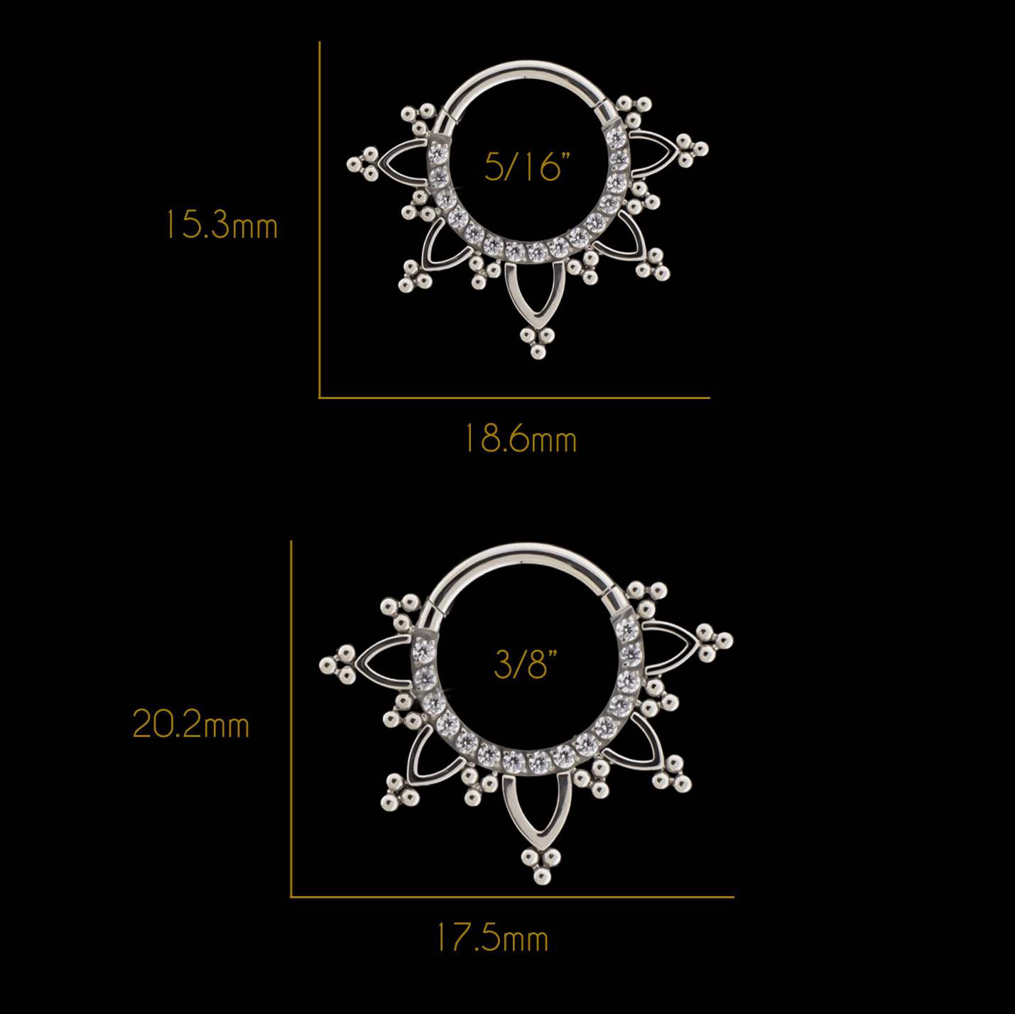 Evangeline - 16G Titanium Hinged Ring