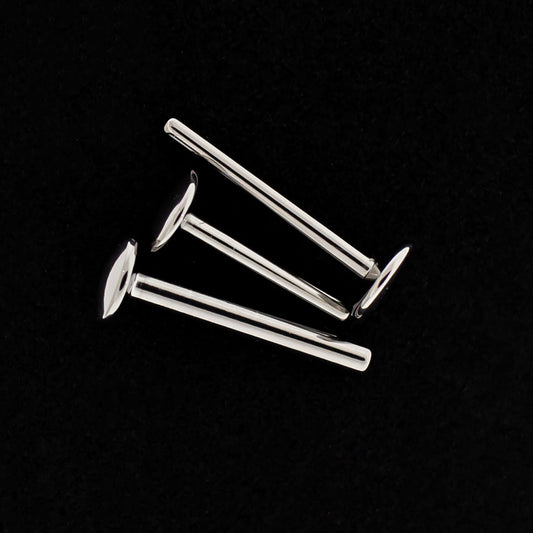 16G Titanium Internally Threaded Labret Post - Khrysos Jewelry