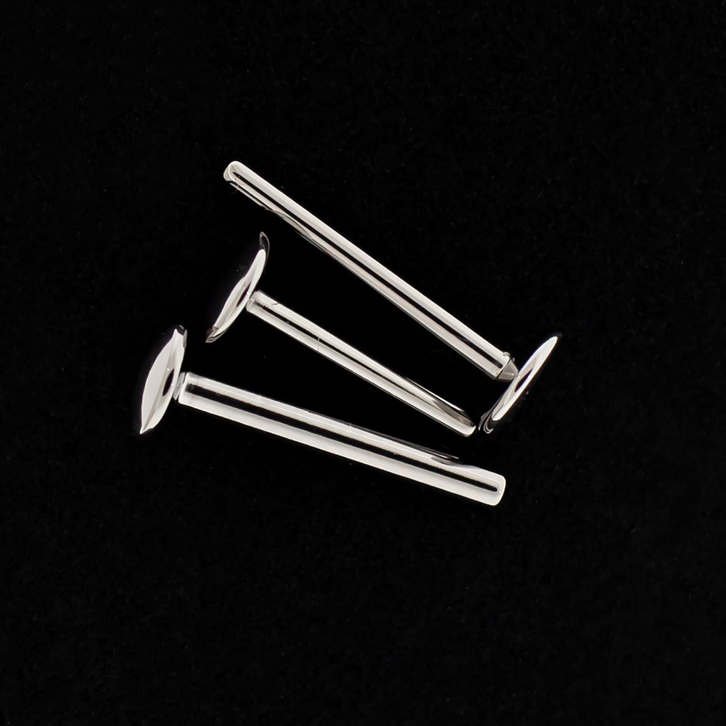 18G Titanium Internally Threaded Labret Post - Khrysos Jewelry