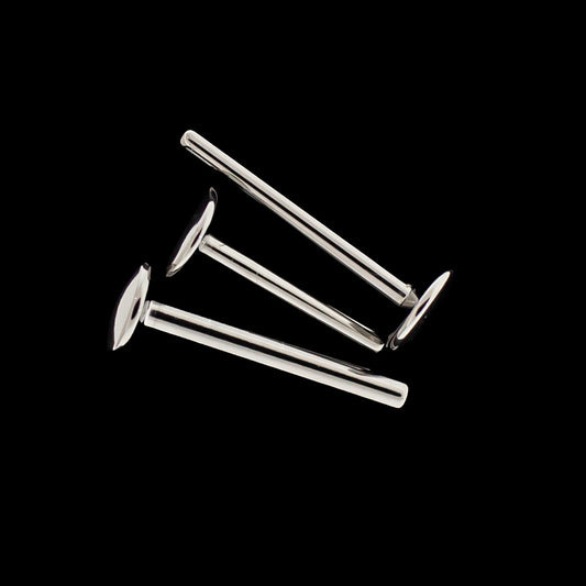 14G Titanium Internally Threaded Labret Post - Khrysos Jewelry