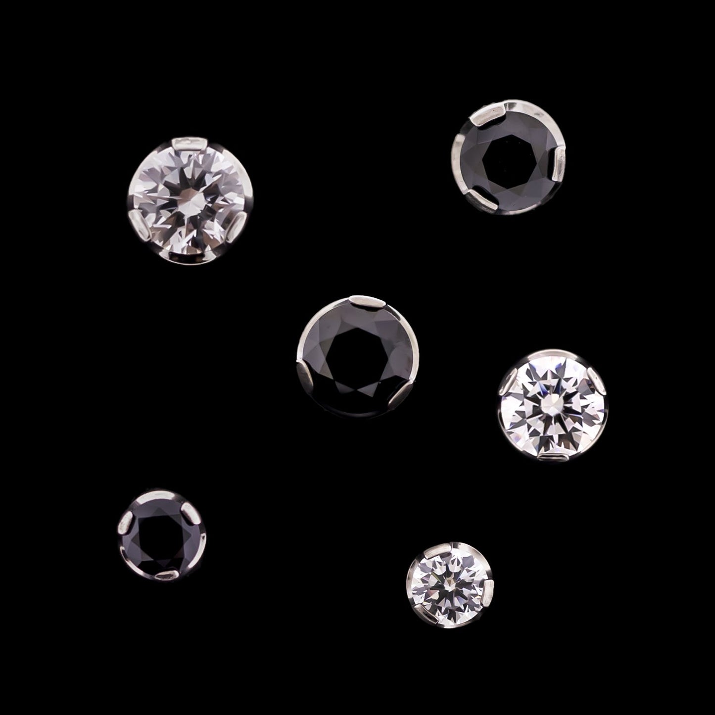 Keon - 16G Round Prong Set Low Profile End - Khrysos Jewelry