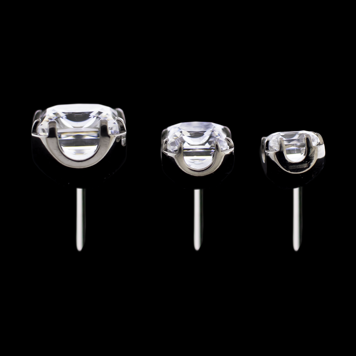 Axel - Square Prong Set Low Profile End - Khrysos Jewelry
