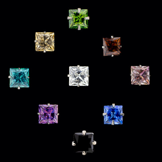 14G Square - Internally Threaded - Khrysos Jewelry