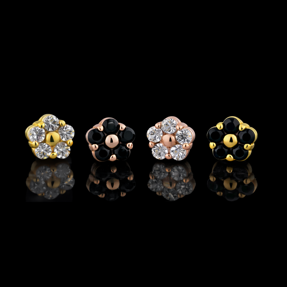 Sorella 14k Gold Stone Threadless Stud Jewelry | Pierced Addiction