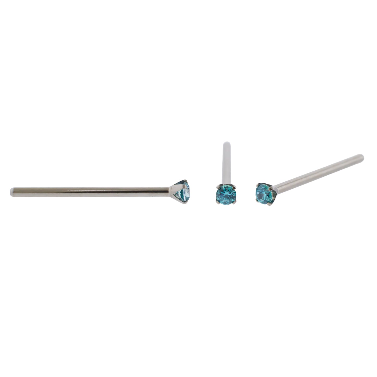 Steel Prong Set Nose Pin With Premium Zirconia - Pierced Addiction