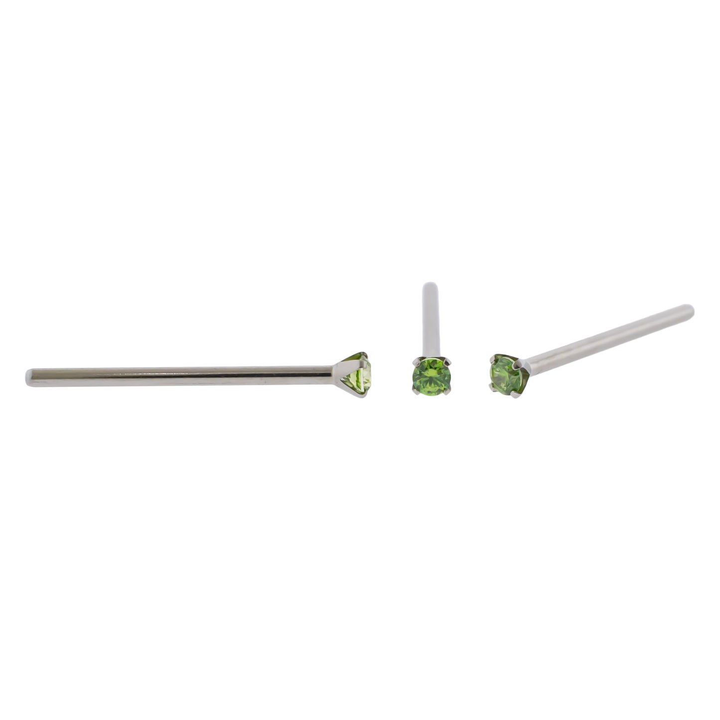 Steel Prong Set Nose Pin With Premium Zirconia - Pierced Addiction