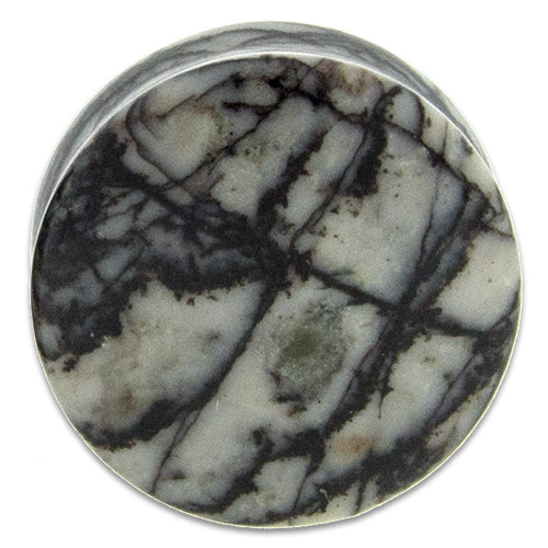 Black Net Jasper Stone Plugs - Pierced Addiction