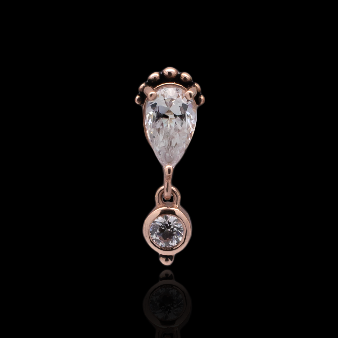 Verona - 14kt Gold Threadless End - Pierced Addiction