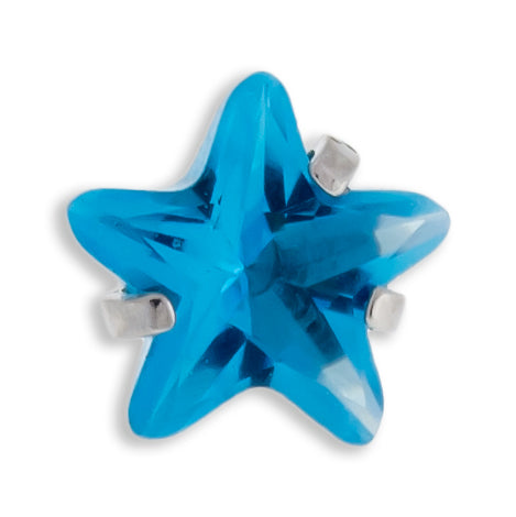 16G/18G Steel Internally Threaded End- Gem Star - Pierced Addiction