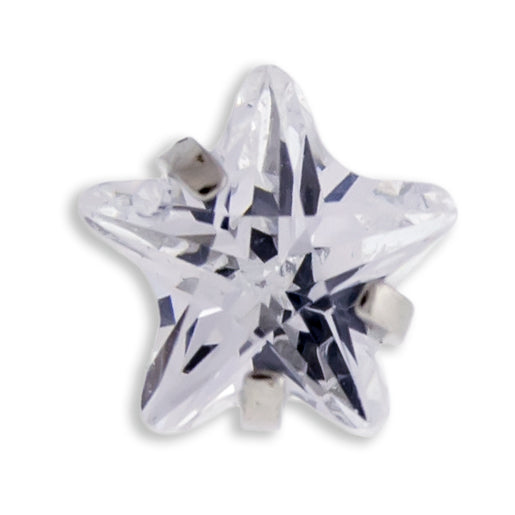 16G/18G Steel Internally Threaded End- Gem Star - Pierced Addiction