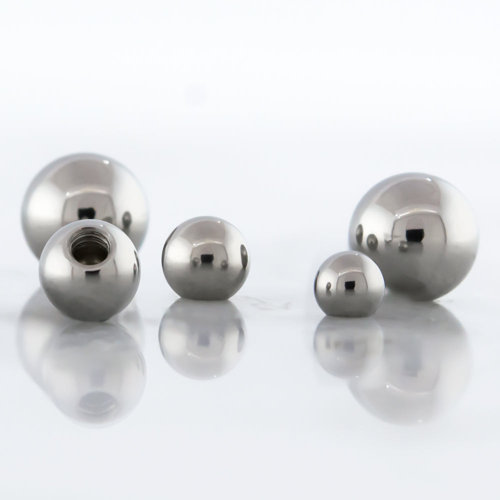 16G Steel Externally Threaded Plain Balls - Pierced Addiction