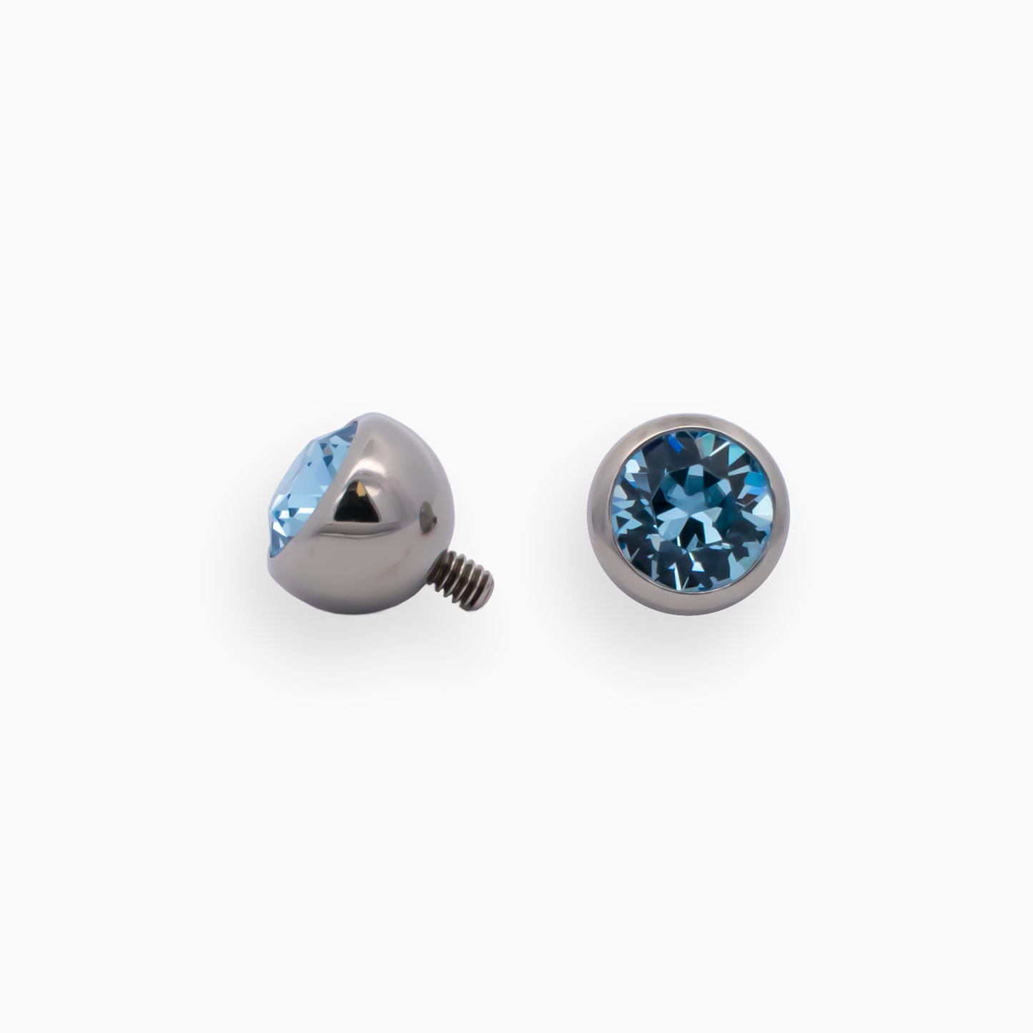 Steel 14G Internally Threaded Ball with Premium Crystal - Pierced Addiction