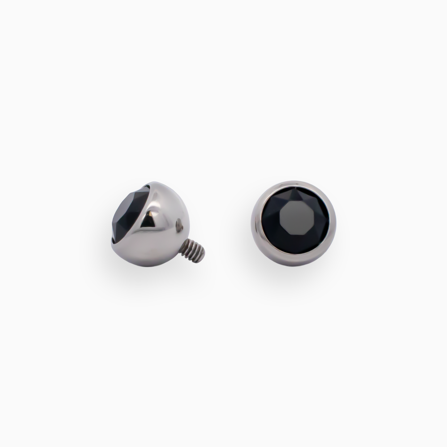 Steel 14G Internally Threaded Ball with Premium Crystal - Pierced Addiction