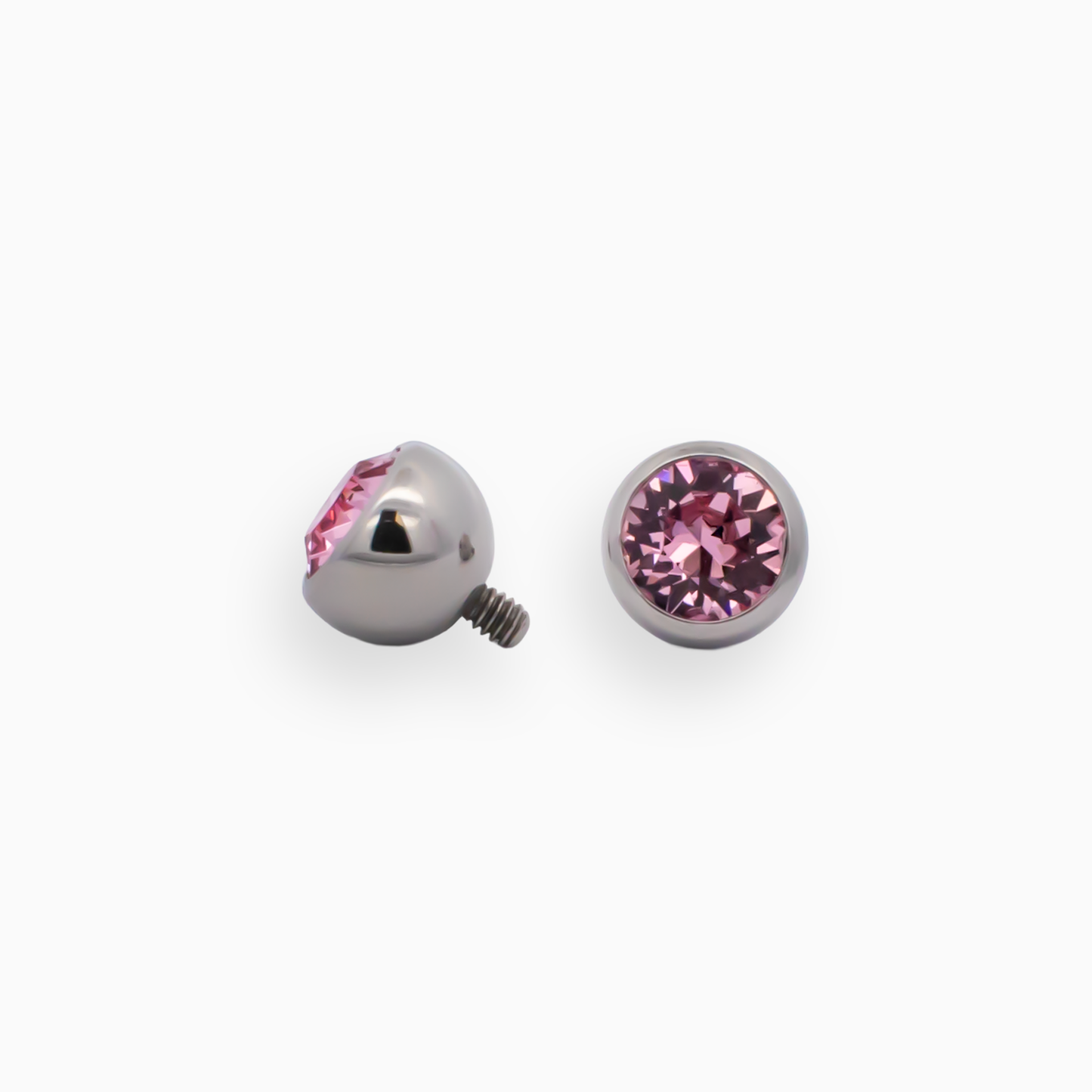 Steel 14G Internally Threaded Ball with Premium Crystal - Pierced Addiction