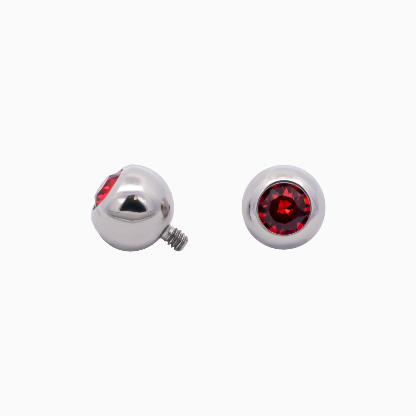 Steel 14G Internally Threaded Ball with Premium Crystal - Pierced Addiction